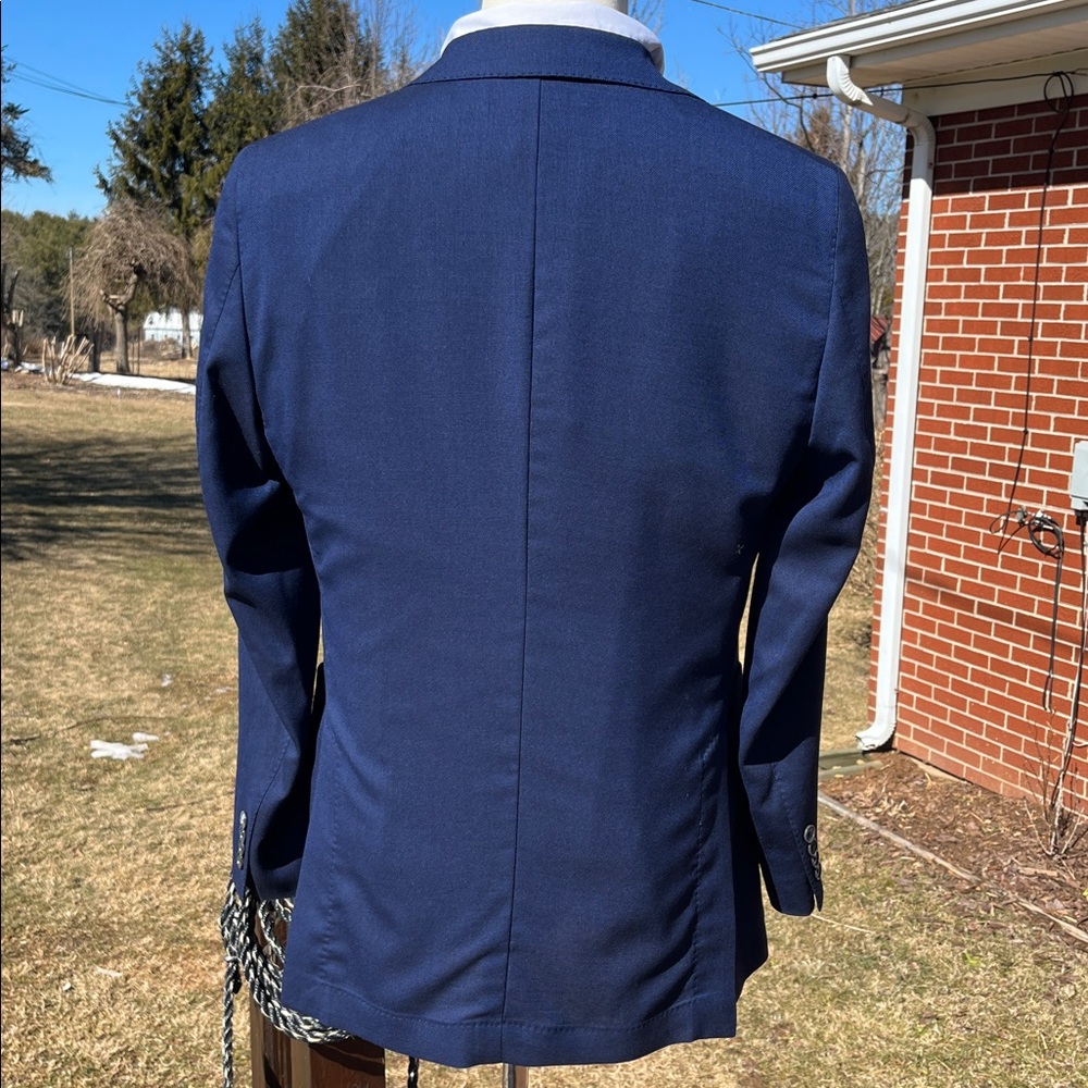 Peter Millar Excursionist Flex Blazer Navy Italian Wool/Silk Tailored Blazer 38R - Picture 9 of 17